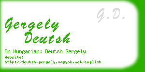 gergely deutsh business card